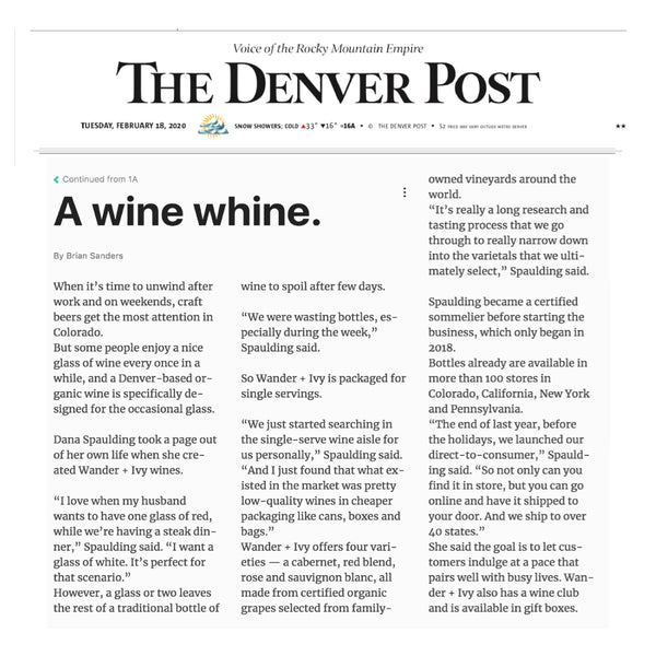 The Denver Post - A Wine Whine